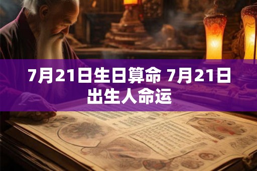 7月21日生日算命 7月21日出生人命运