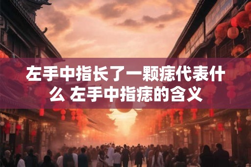 左手中指长了一颗痣代表什么 左手中指痣的含义