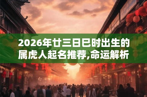 2026年廿三日巳时出生的属虎人起名推荐,命运解析