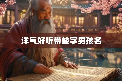 洋气好听带峻字男孩名
