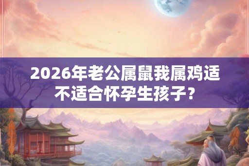 2026年老公属鼠我属鸡适不适合怀孕生孩子? 2026年老公属鼠我属鸡适不适合怀孕生孩子?