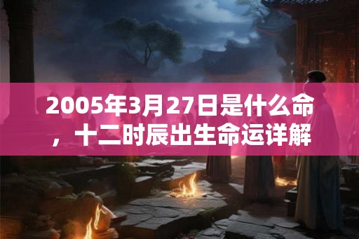 2005年3月27日是什么命，十二时辰出生命运详解