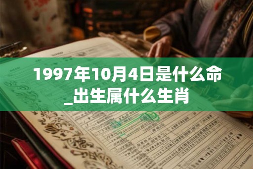1997年10月4日是什么命_出生属什么生肖
