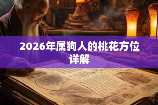 2026年属狗人的桃花方位详解