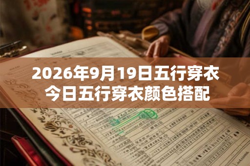 2026年9月19日五行穿衣 今日五行穿衣颜色搭配 2026年9月19日五行穿衣 今日五行穿衣颜色搭配