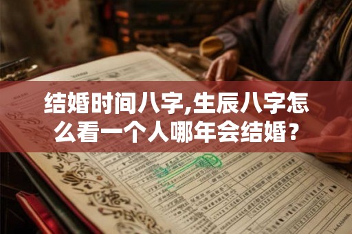 结婚时间八字,生辰八字怎么看一个人哪年会结婚？