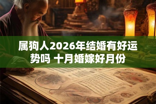 属狗人2026年结婚有好运势吗 十月婚嫁好月份