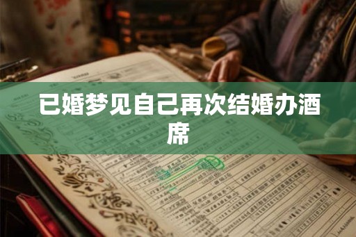已婚梦见自己再次结婚办酒席