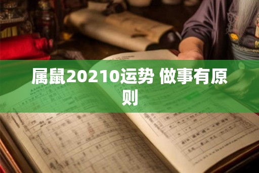 属鼠20210运势 做事有原则