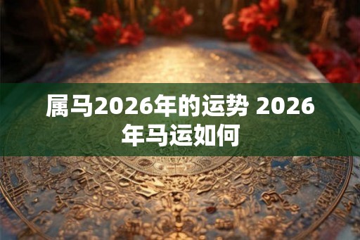 属马2026年的运势 2026年马运如何 属马2026年的运势 2026年马运如何
