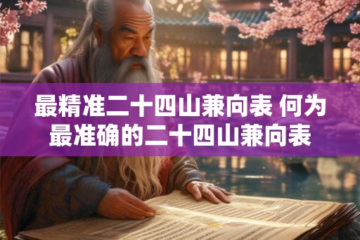 最精准二十四山兼向表 何为最准确的二十四山兼向表