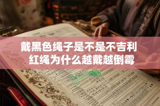 戴黑色绳子是不是不吉利  红绳为什么越戴越倒霉