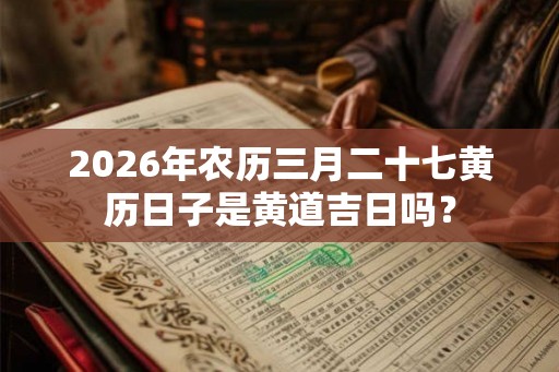 2026年农历三月二十七黄历日子是黄道吉日吗？