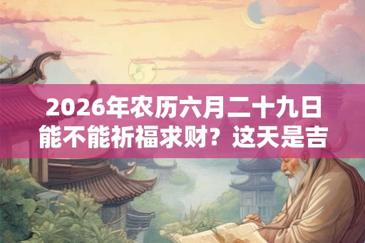 2026年农历六月二十九日能不能祈福求财？这天是吉日吗？