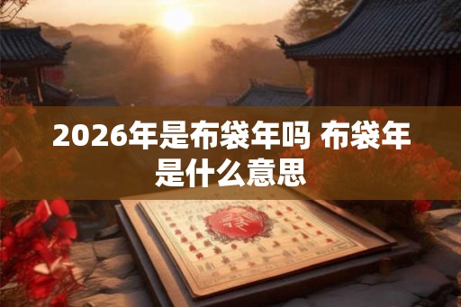 2026年是布袋年吗 布袋年是什么意思