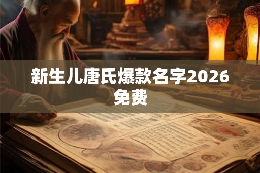 新生儿唐氏爆款名字2026免费