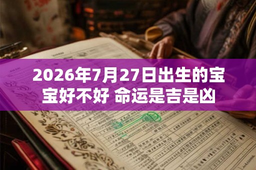 2026年7月27日出生的宝宝好不好 命运是吉是凶