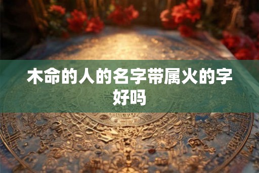 木命的人的名字带属火的字好吗