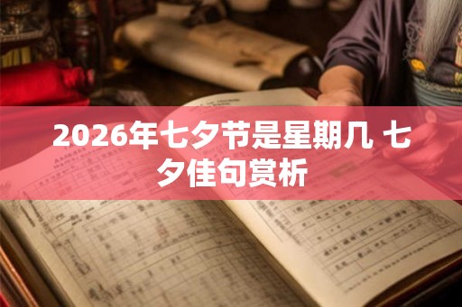 2026年七夕节是星期几 七夕佳句赏析