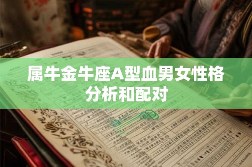 属牛金牛座A型血男女性格分析和配对