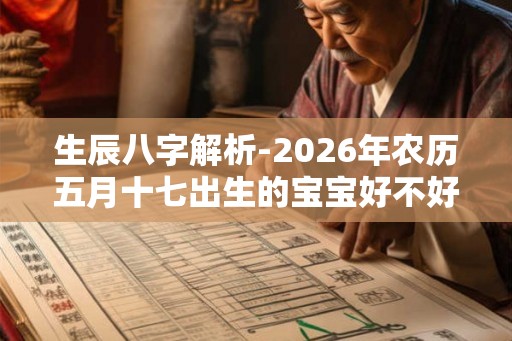 生辰八字解析-2026年农历五月十七出生的宝宝好不好