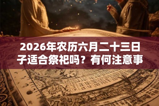 2026年农历六月二十三日子适合祭祀吗？有何注意事项？