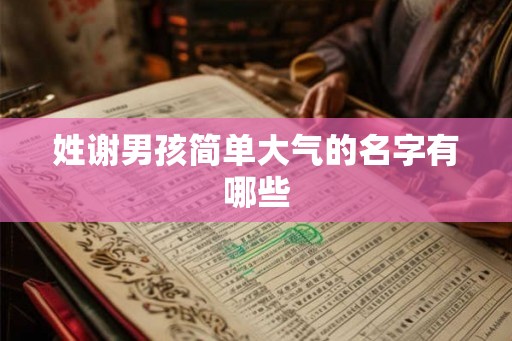 姓谢男孩简单大气的名字有哪些