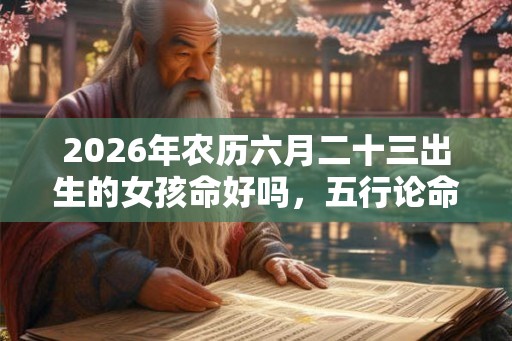 2026年农历六月二十三出生的女孩命好吗,五行论命如何? 2026年农历六月二十三出生的女孩命好吗,五行论命如何?