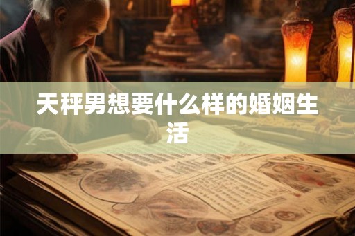 天秤男想要什么样的婚姻生活 天秤男想要什么样的婚姻生活