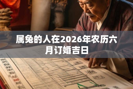 属兔的人在2026年农历六月订婚吉日