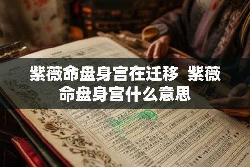 紫薇命盘身宫在迁移  紫薇命盘身宫什么意思