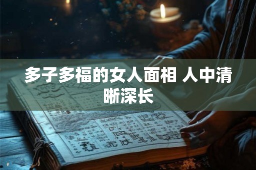 多子多福的女人面相 人中清晰深长