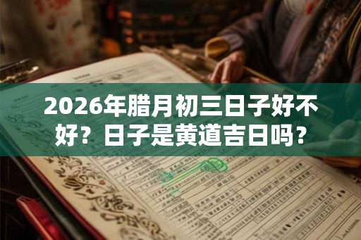 2026年腊月初三日子好不好？日子是黄道吉日吗？