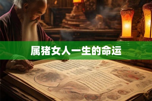 属猪女人一生的命运 属猪女人一生的命运