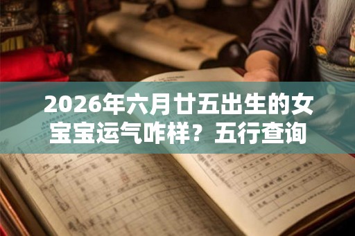 2026年六月廿五出生的女宝宝运气咋样？五行查询