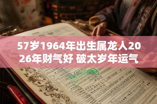 57岁1964年出生属龙人2026年财气好 破太岁年运气欠佳