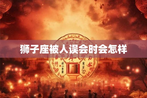 狮子座被人误会时会怎样
