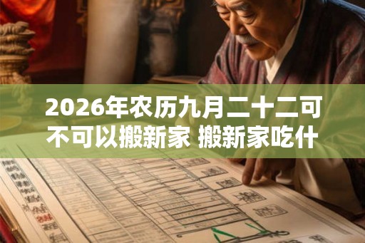 2026年农历九月二十二可不可以搬新家 搬新家吃什么好