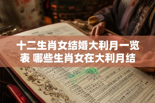 十二生肖女结婚大利月一览表 哪些生肖女在大利月结婚最好 十二生肖女结婚大利月一览表 哪些生肖女在大利月结婚最好