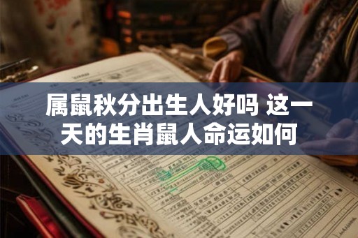 属鼠秋分出生人好吗 这一天的生肖鼠人命运如何