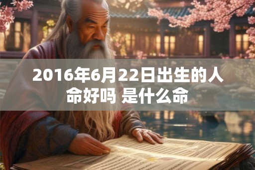 2016年6月22日出生的人命好吗 是什么命 2016年6月22日出生的人命好吗 是什么命