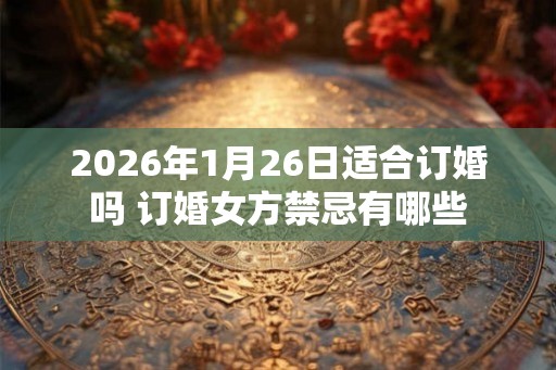 2026年1月26日适合订婚吗 订婚女方禁忌有哪些