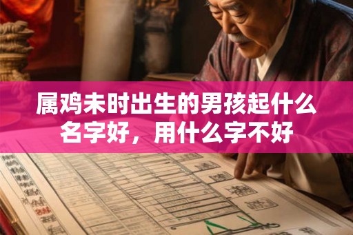 属鸡未时出生的男孩起什么名字好，用什么字不好