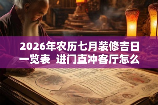2026年农历七月装修吉日一览表  进门直冲客厅怎么装修