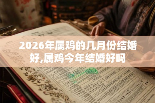 2026年属鸡的几月份结婚好,属鸡今年结婚好吗 2026年属鸡的几月份结婚好,属鸡今年结婚好吗
