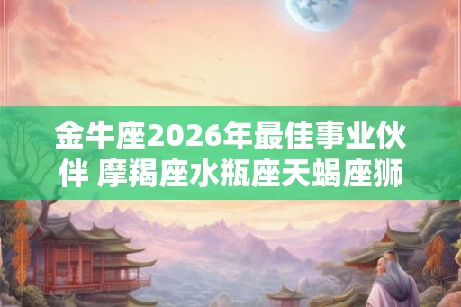 金牛座2026年最佳事业伙伴 摩羯座水瓶座天蝎座狮子座
