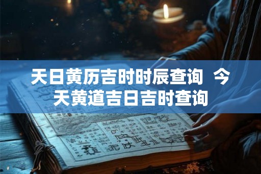 天日黄历吉时时辰查询  今天黄道吉日吉时查询