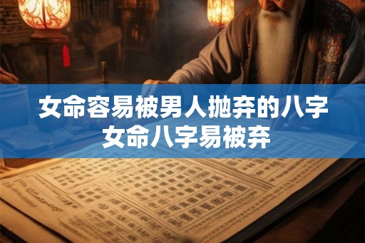 女命容易被男人抛弃的八字 女命八字易被弃