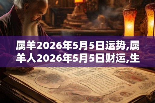 属羊2026年5月5日运势,属羊人2026年5月5日财运,生肖羊2026年5月5日运势