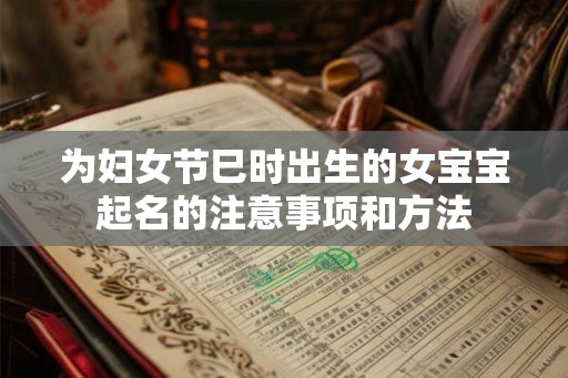 为妇女节巳时出生的女宝宝起名的注意事项和方法 为妇女节巳时出生的女宝宝起名的注意事项和方法